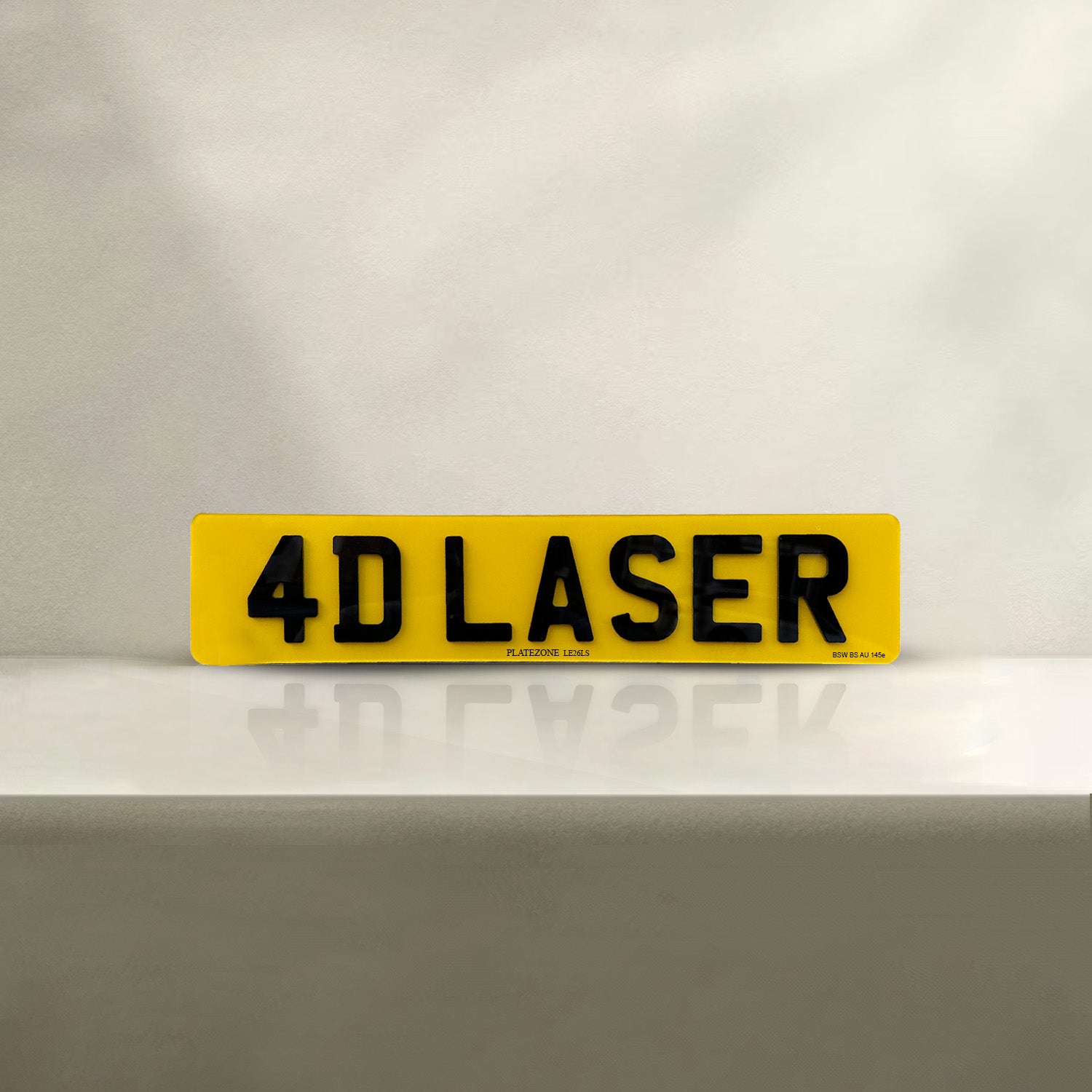 4D Laser Cut 3MM Number Plate