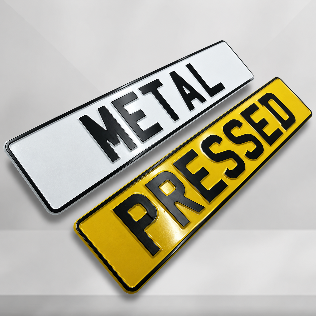 Pressed Oblong Metal Number Plate