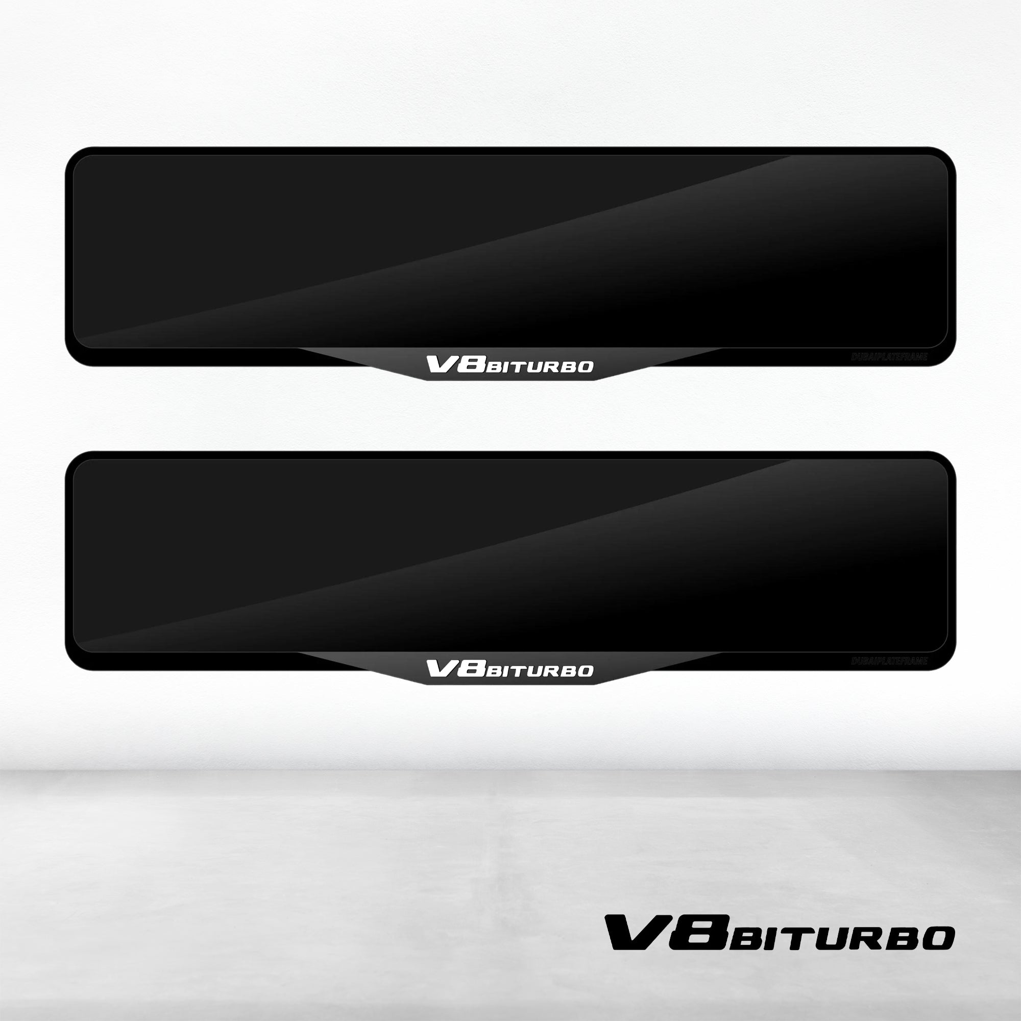 Mercedes V8 BITURBO Luxury Signature Plate Holders