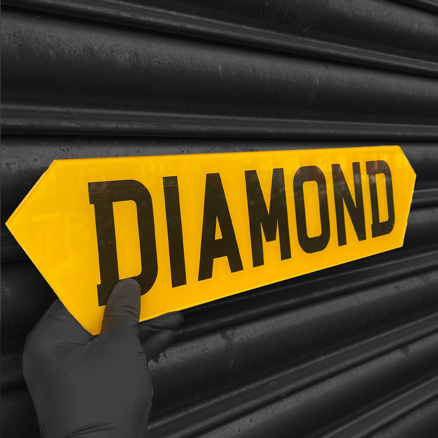 Diamond Cut Number Plate