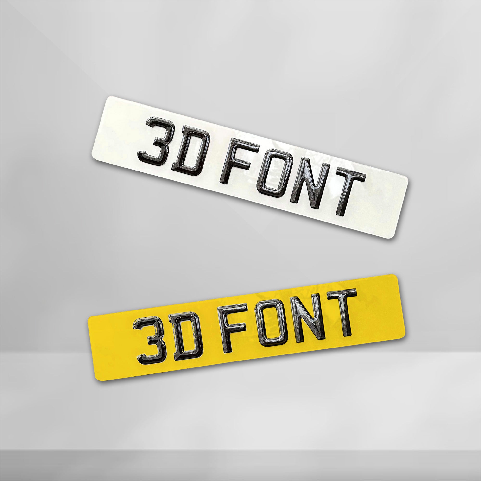 3D Font Number Plate