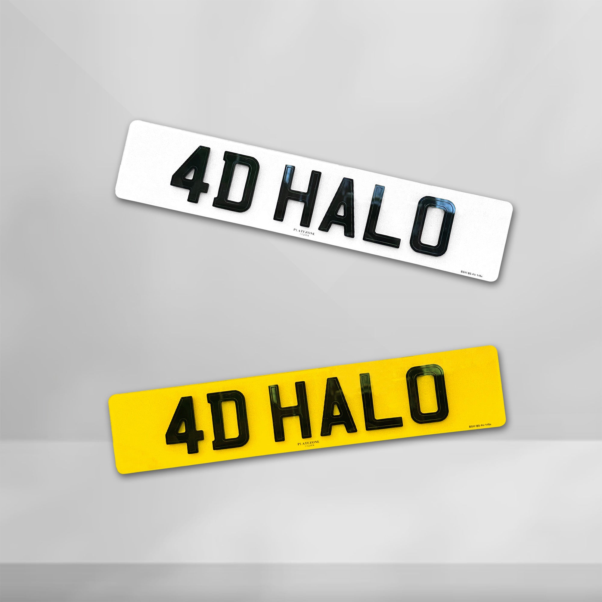 4D Halo Number Plate