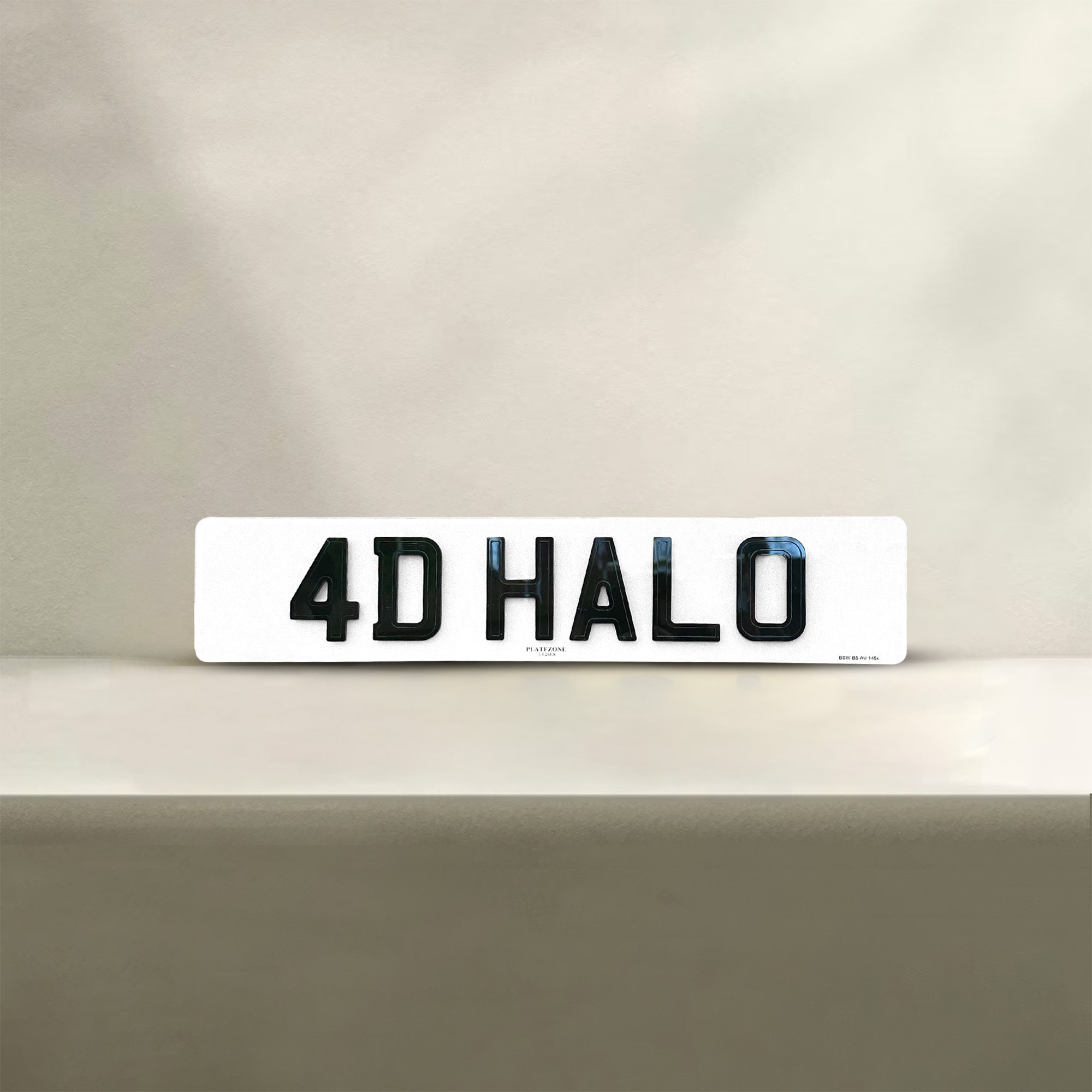 4D Halo Number Plate