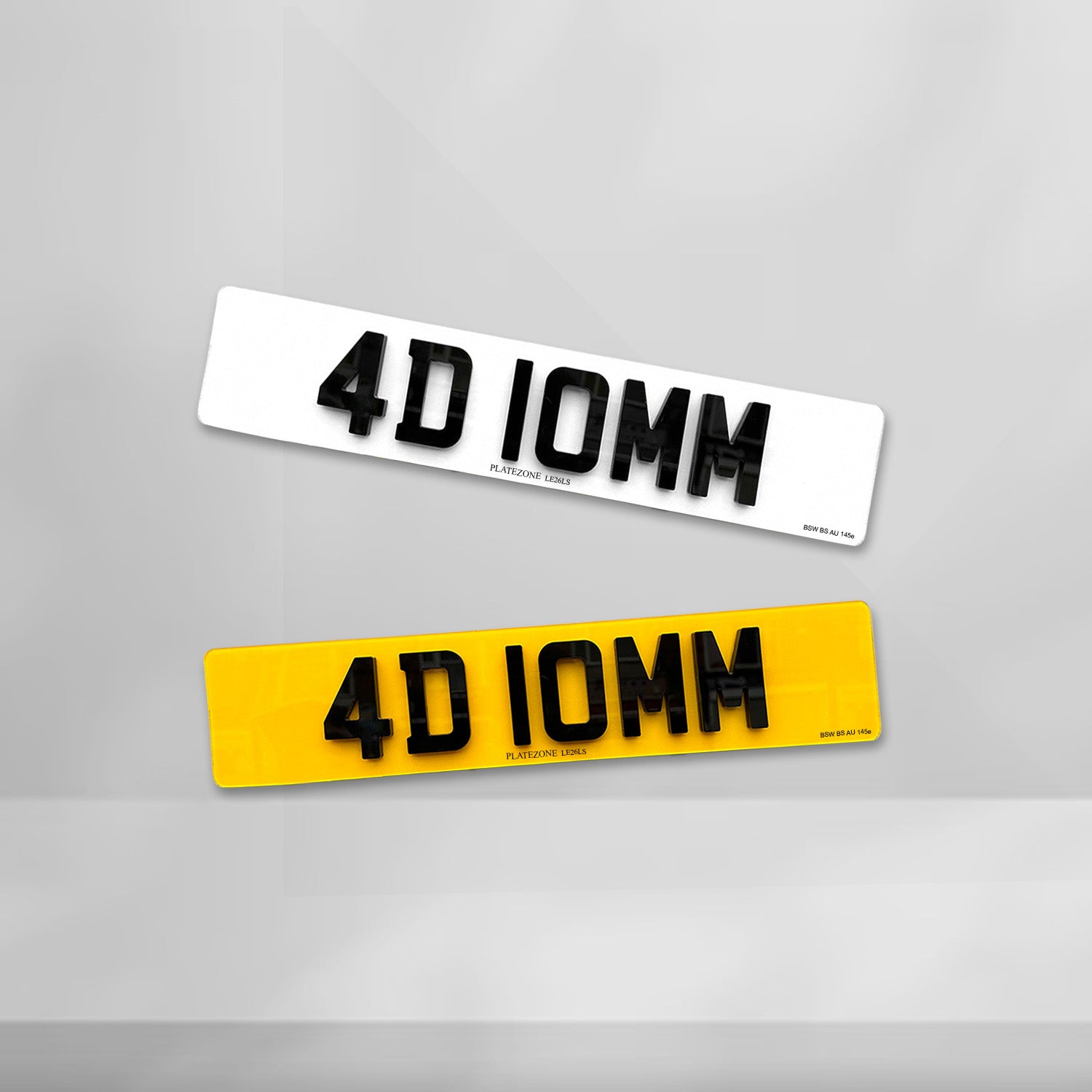 4D Laser Cut 10MM Number Plate