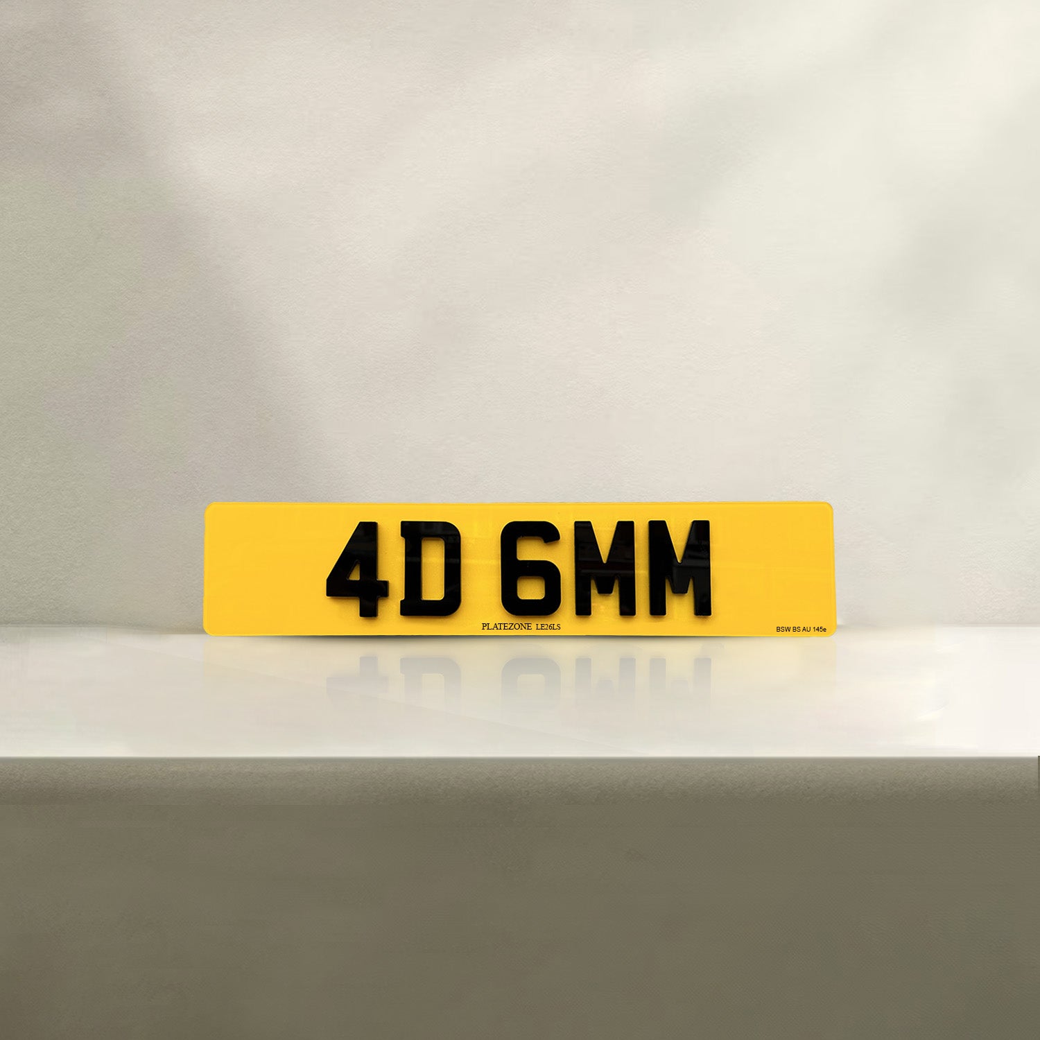 4D Laser Cut 6MM Number Plate