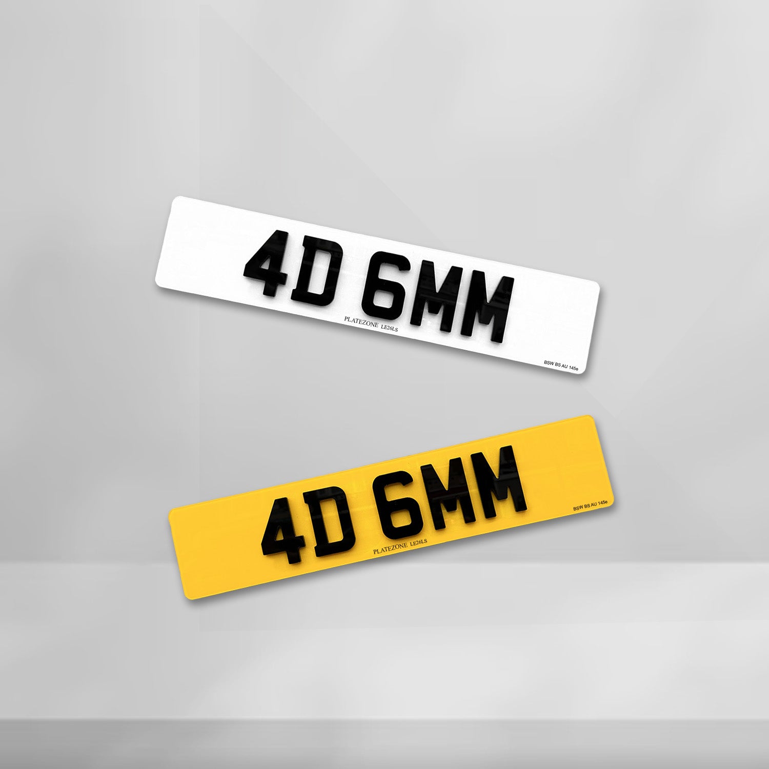 4D Laser Cut 6MM Number Plate