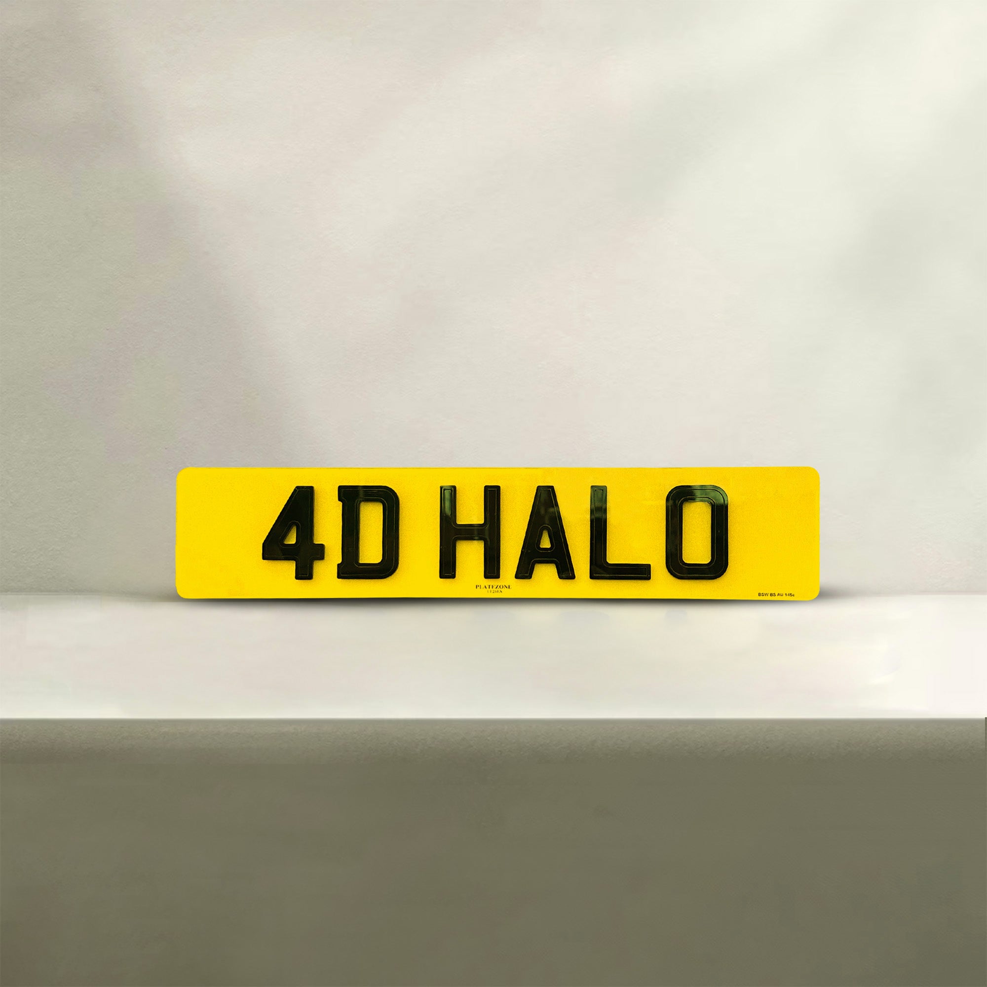 4D Halo Number Plate