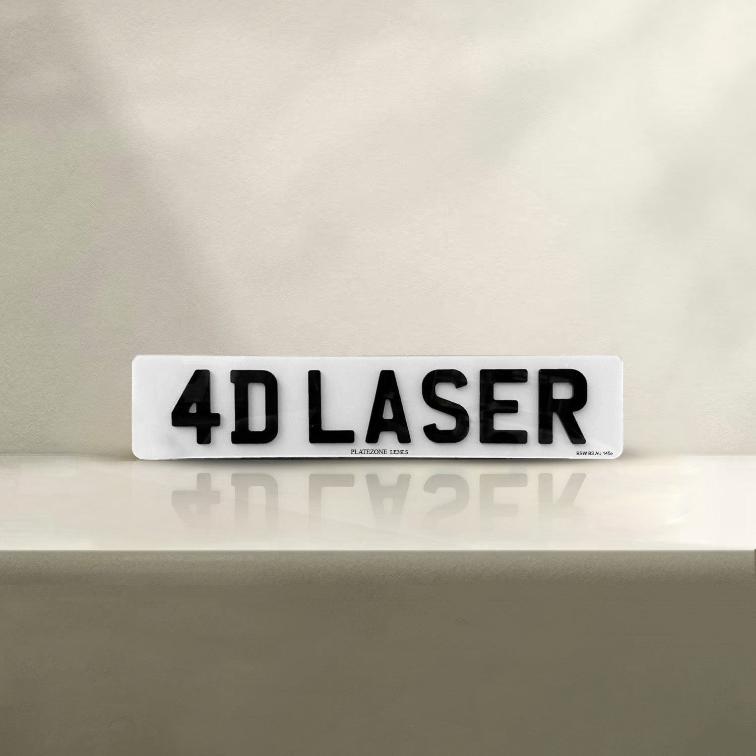 4D Laser Cut 3MM Number Plate