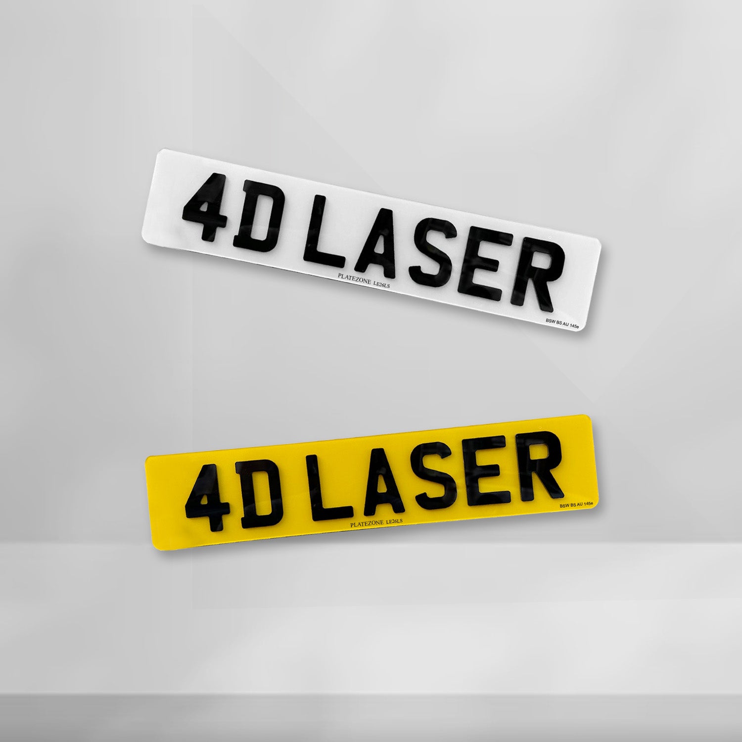 4D Laser Cut 3MM Number Plate