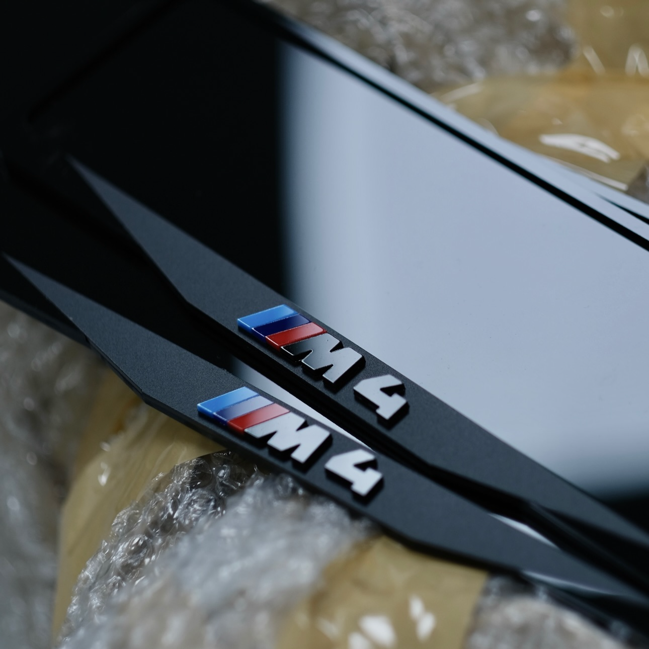 BMW M4 Luxury Signature Plate Holders
