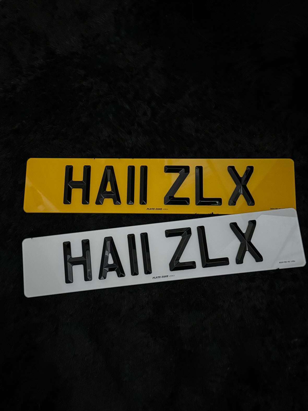 Bevel Retro Number Plate