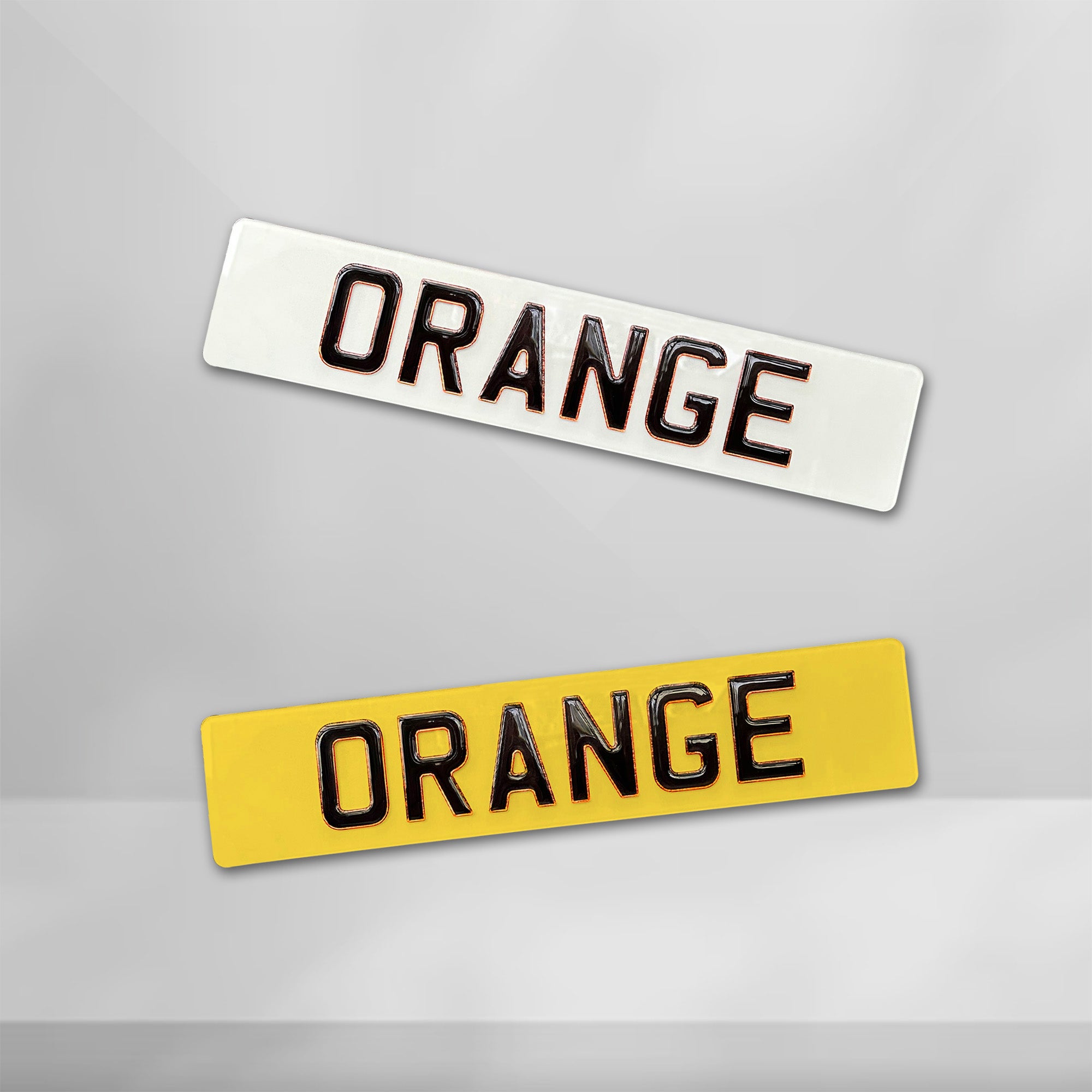 Orange Number Plate