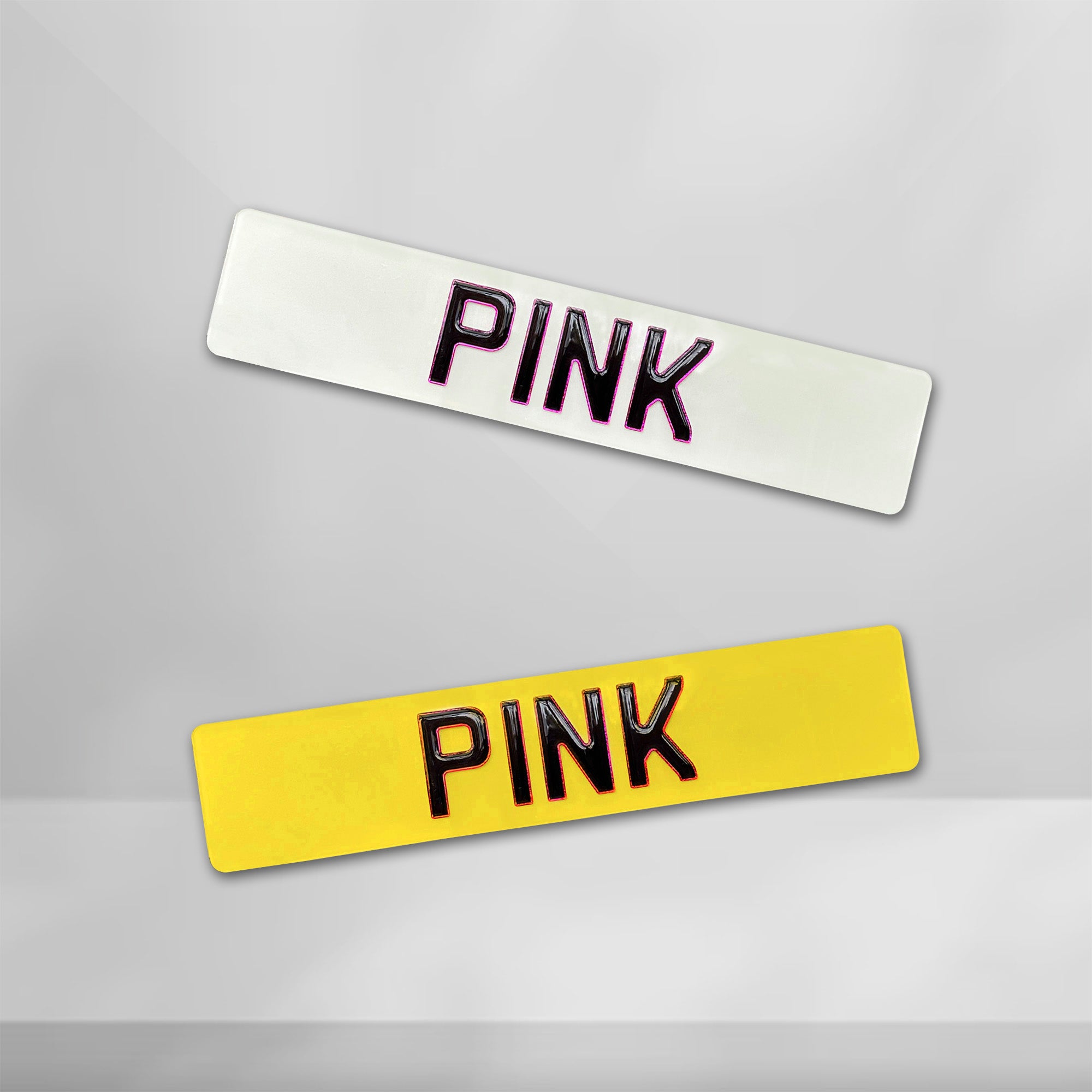 Pink Number Plate