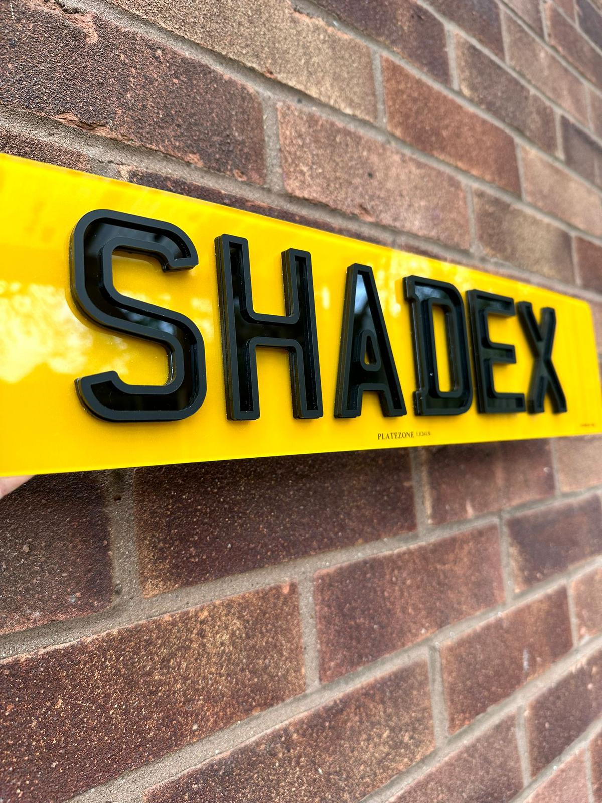 Shadex Number Plate