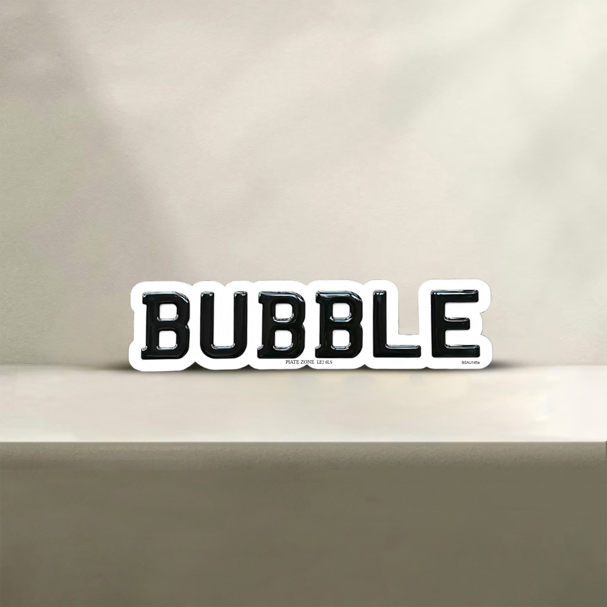 Bubble Number Plate