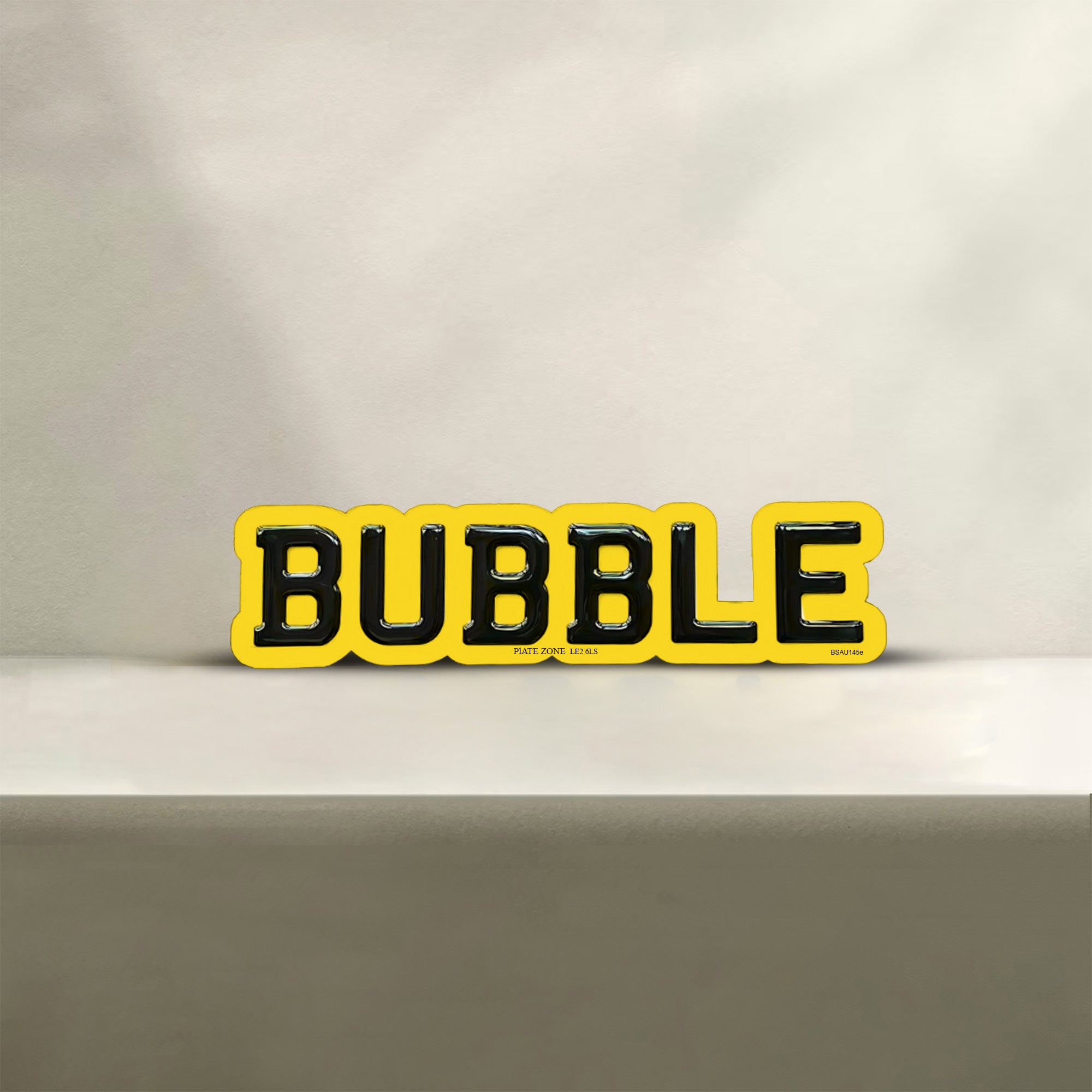 Bubble Number Plate