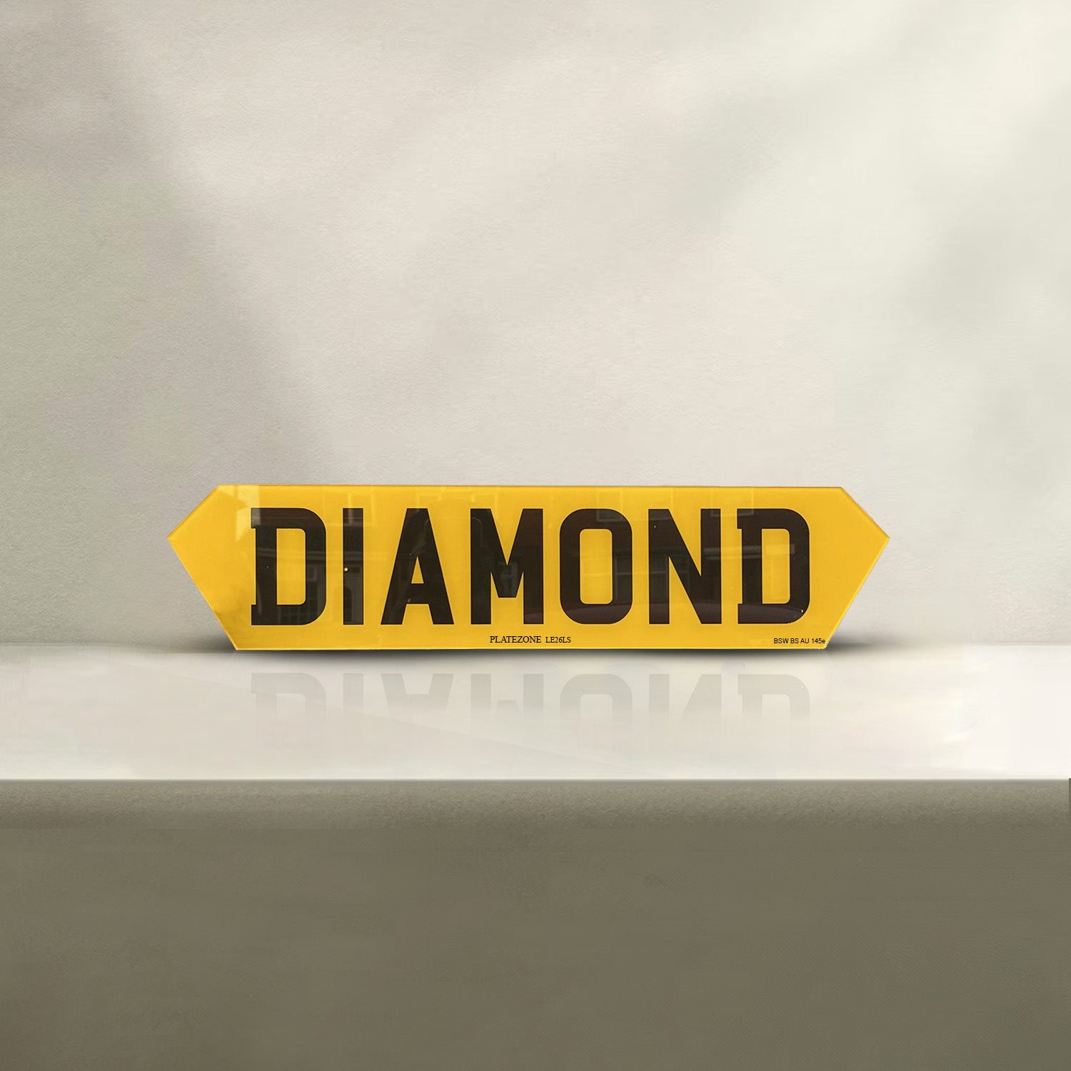 Diamond Cut Number Plate