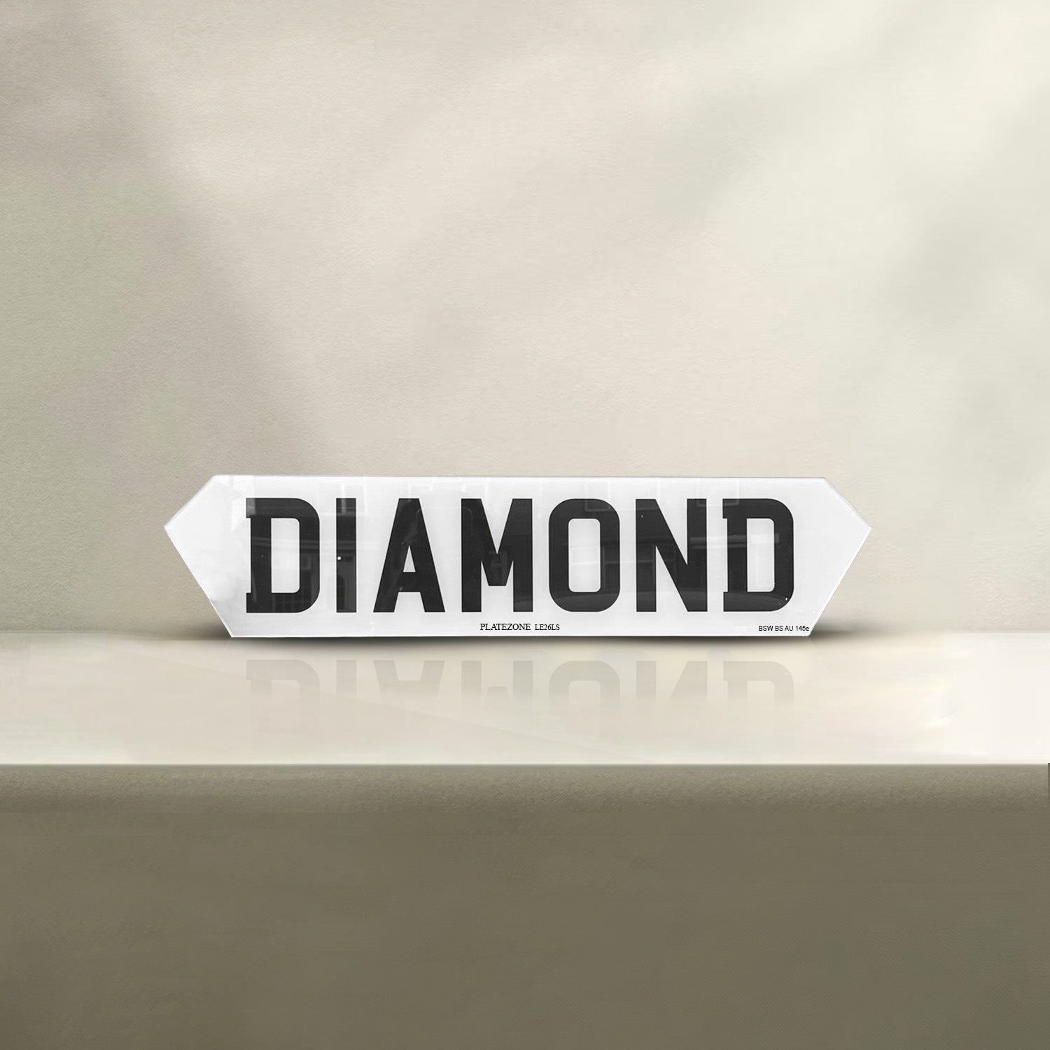 Diamond Cut Number Plate