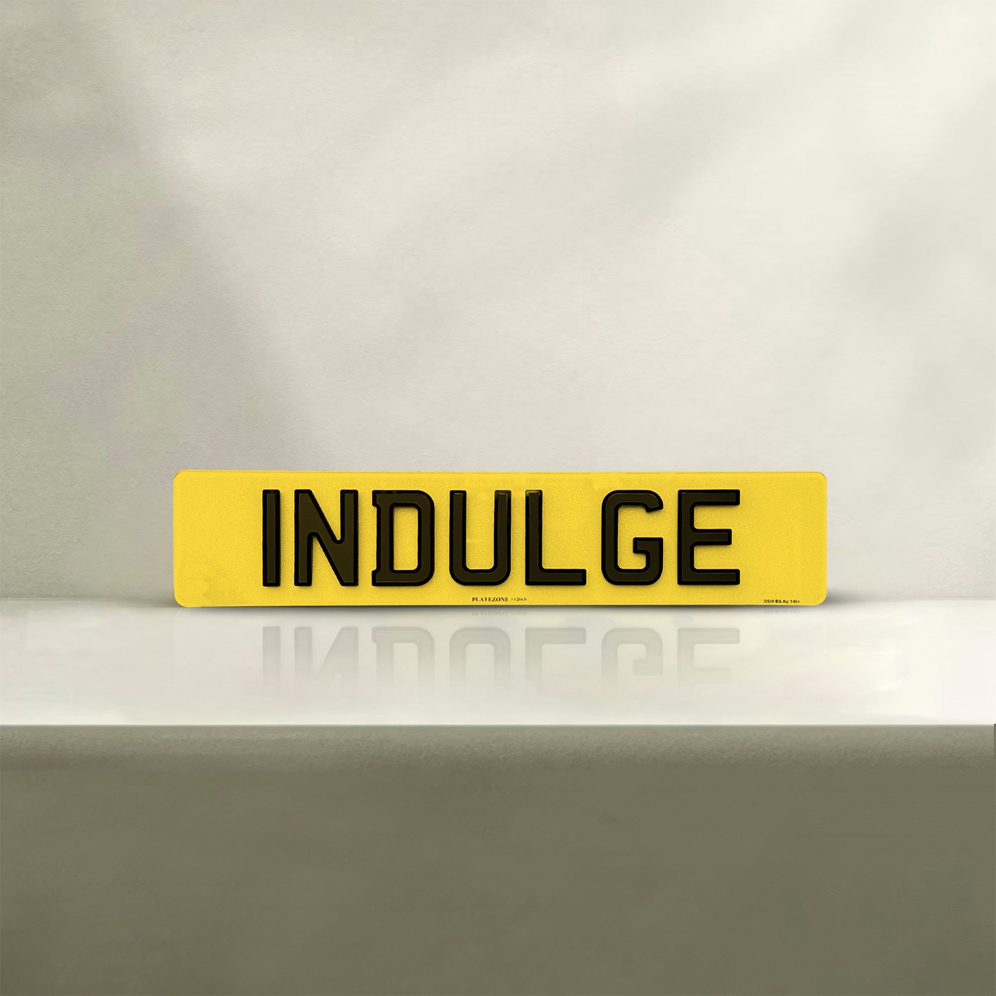 Indulge Number Plate