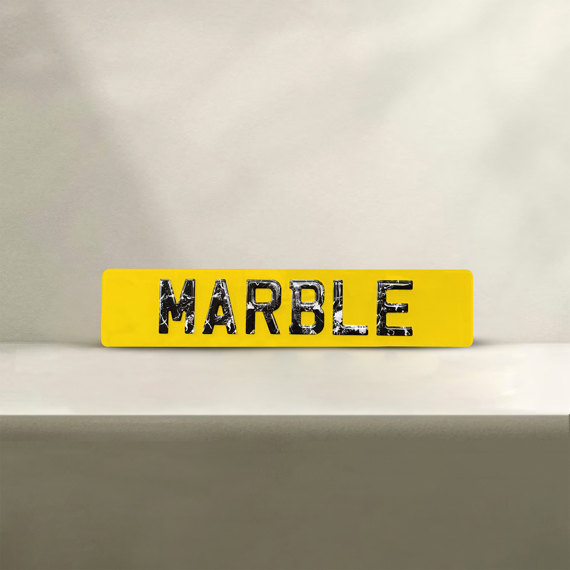 Marble Number Plate