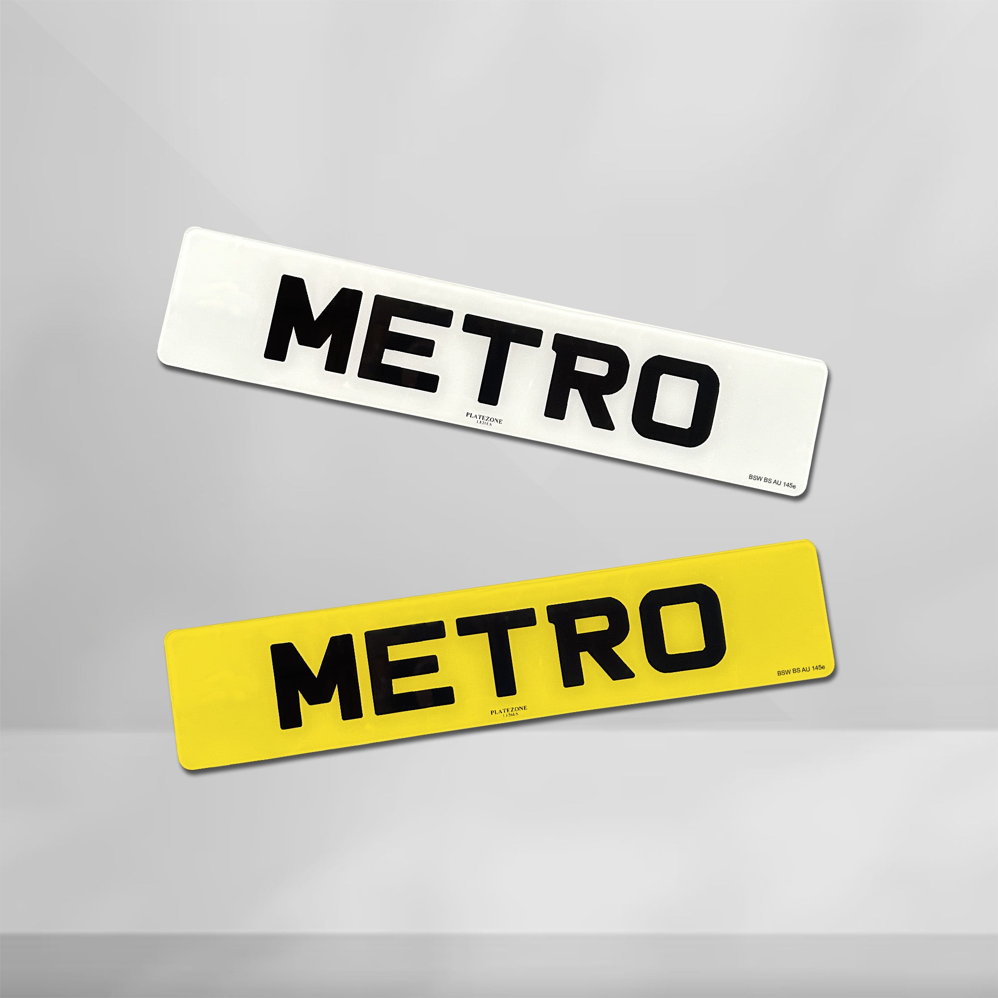 Metro Number Plate