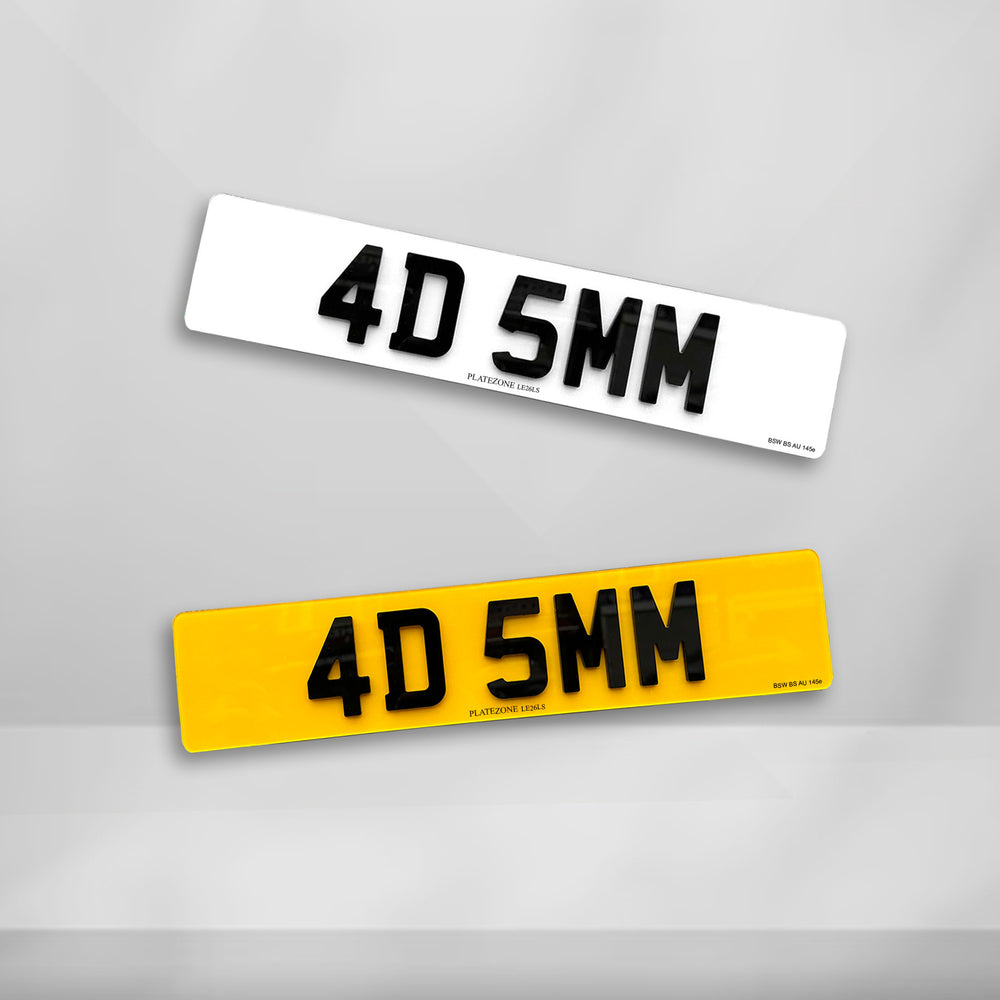 Pattern Plate Nuber 4D Number Plate Laser Cut 5MM - Fully Luxury