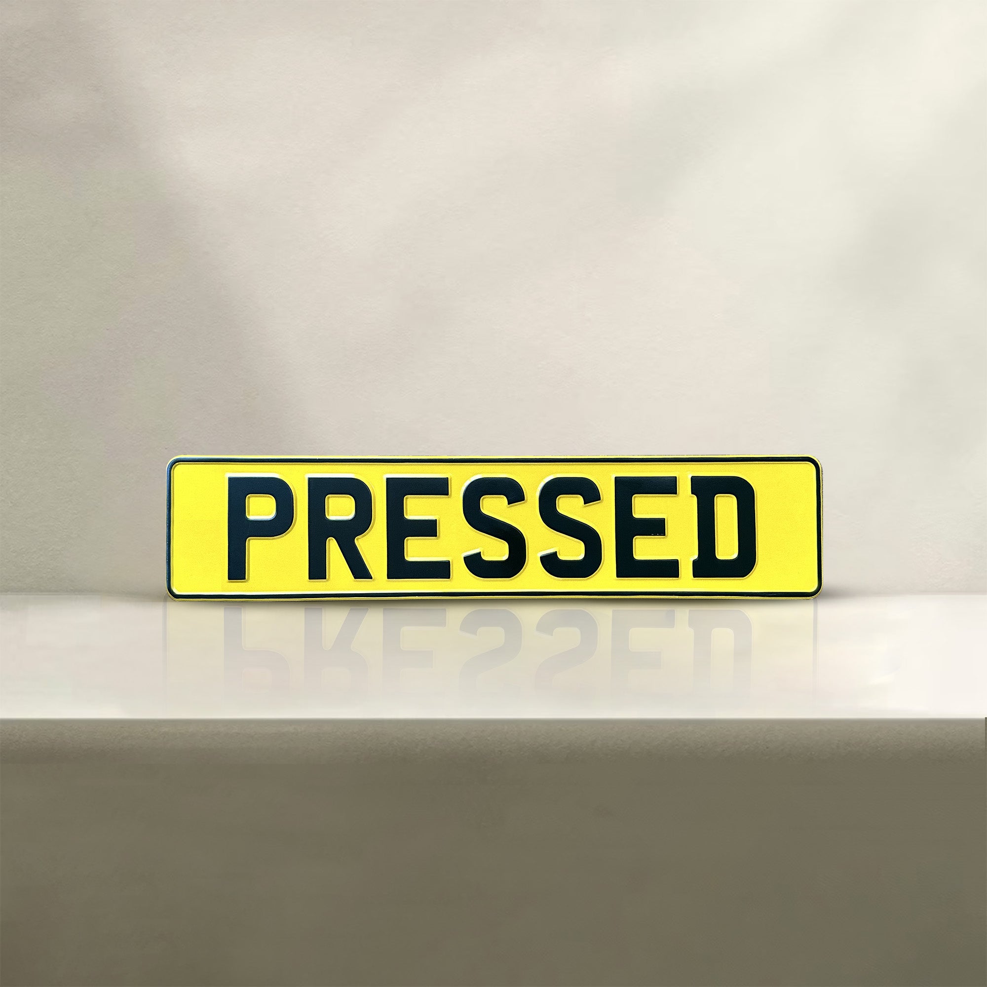 Pressed Oblong Metal Number Plate