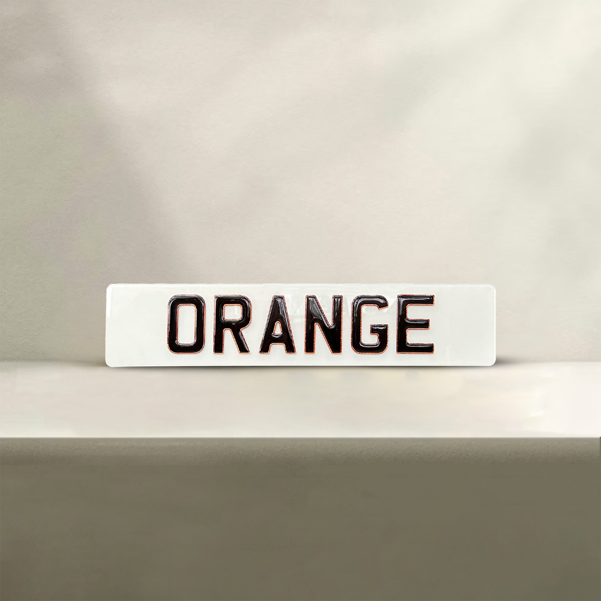 Orange Number Plate