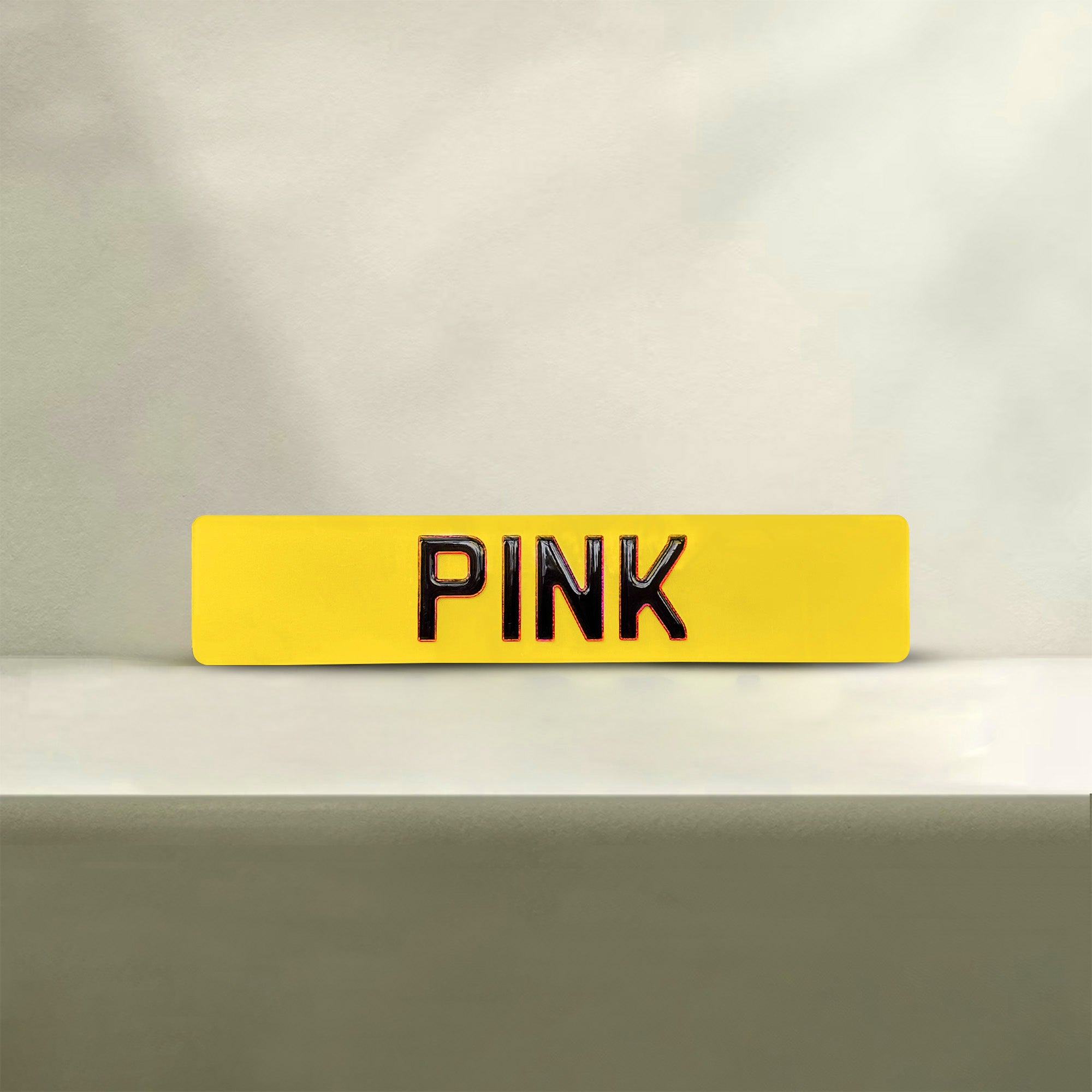 Pink Number Plate