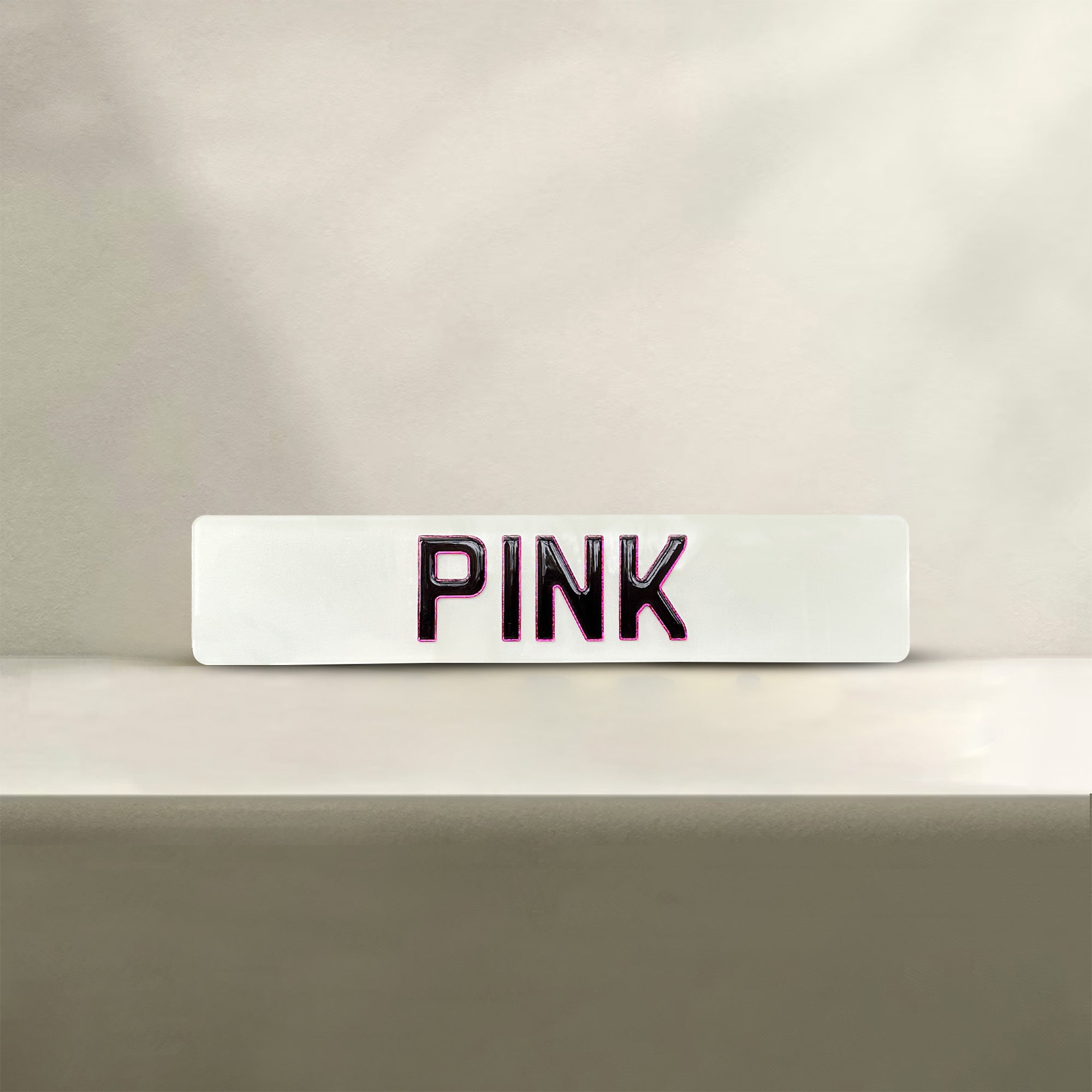 Pink Number Plate