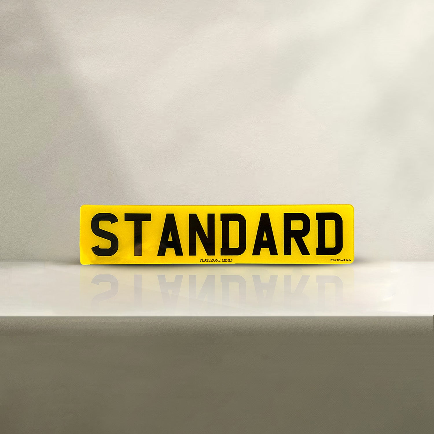 Standard Number Plate